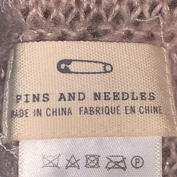 Anthro “Pins & Needles” Dusty Pink W/ Rose Gold Shimmer Infinity Scarf - Picture 4 of 5